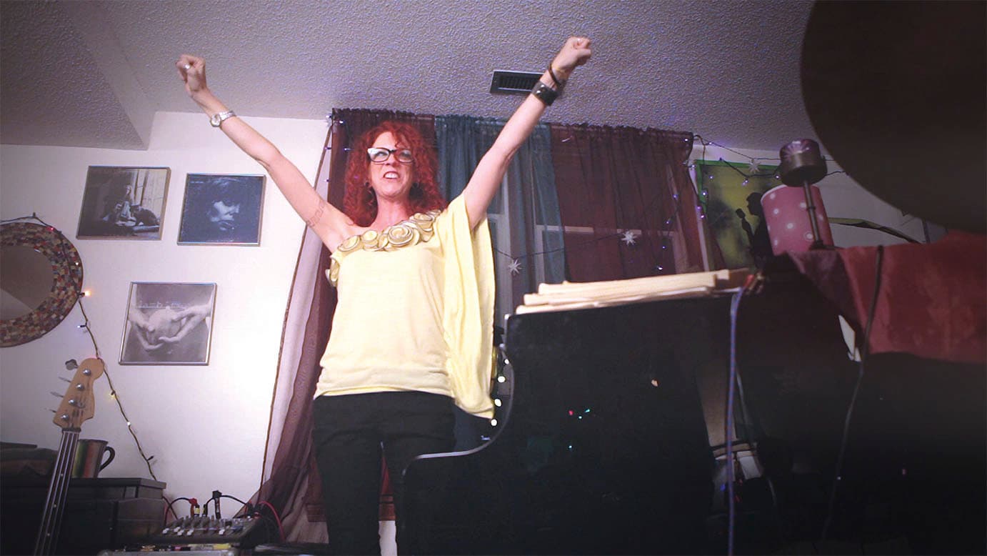 Christine cheering